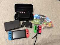 Nintendo Switch + 4 gry i dodatkowa para Joy-Con