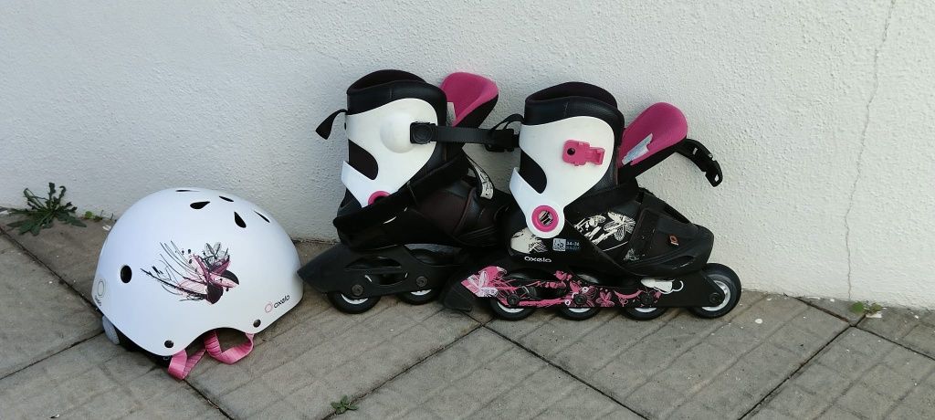 Patins em linha + Capacete