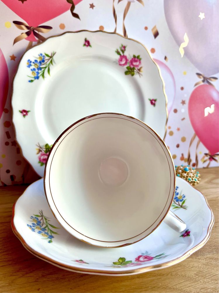 *Stara Cudna COLCLOUGH Filiżanka Anglia Porcelana Vintage Róże Prezent