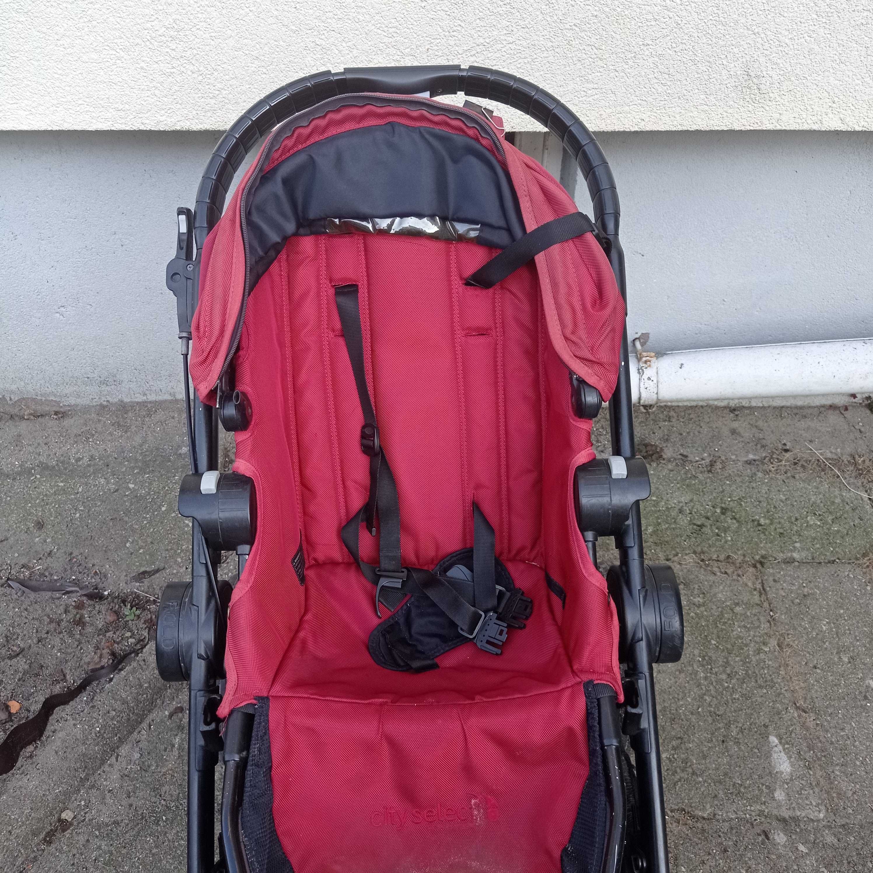 wózek BABY JOGGER CITY SELECT 2 DOUBLE czerwony bliźniaki, rok po roku
