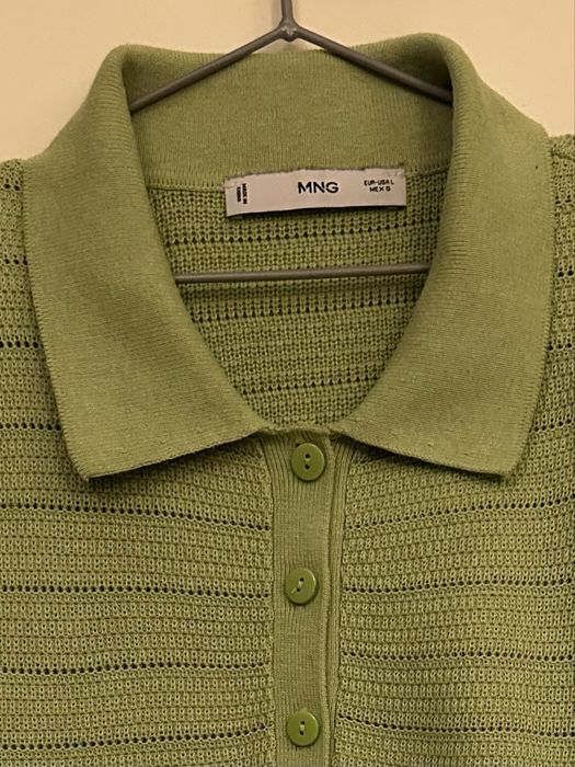 MANGO KATSURINA NENETTE поло футболка боді напів прозорий