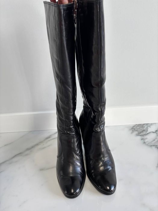 Шкіряні чоботи на цигейці. Жіночі. Розмір 36.. Італія.