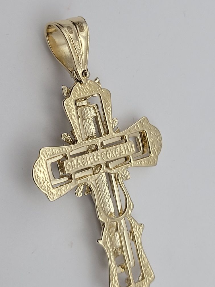 Nowy złoty krzyżyk złoto próby 585, krzyż komunia chrzest