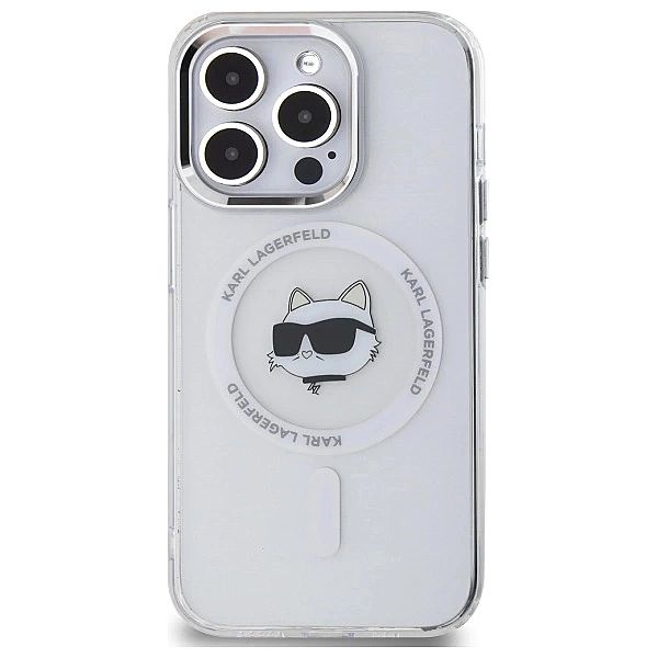 Etui Karl Lagerfeld IML Metal Choupette Head MagSafe na iPhone 14 Pro