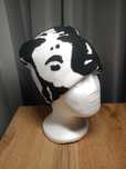 Czapka zimowa Opium  bawełniana , ciepła , unisex , czarno , biała