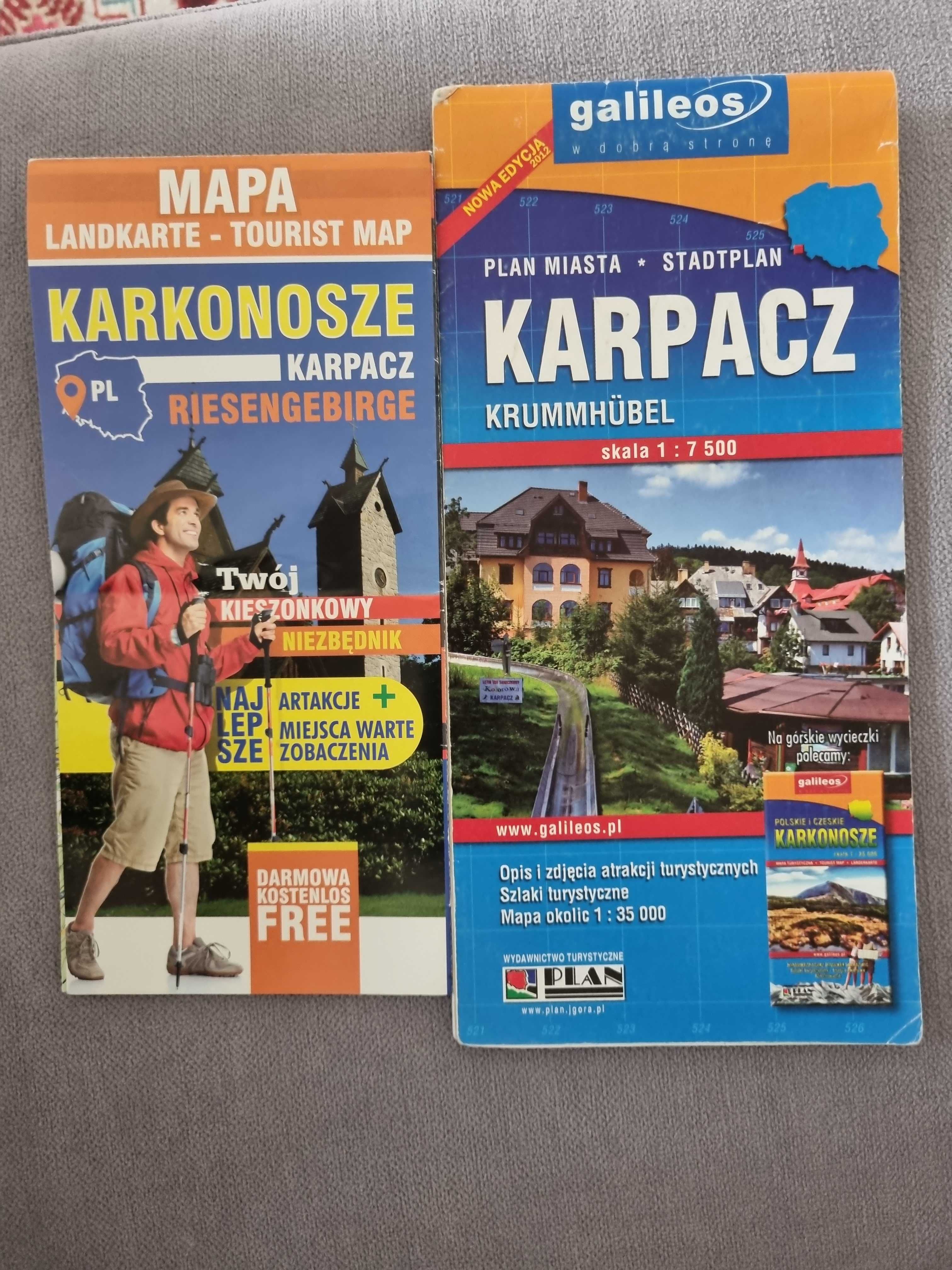 Mapa Karkonosze i Plan Miasta Karpacz