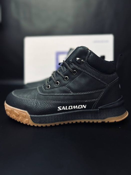 Чоловічі сапоги Salomon Зимові чорні сапоги Саломон мужские