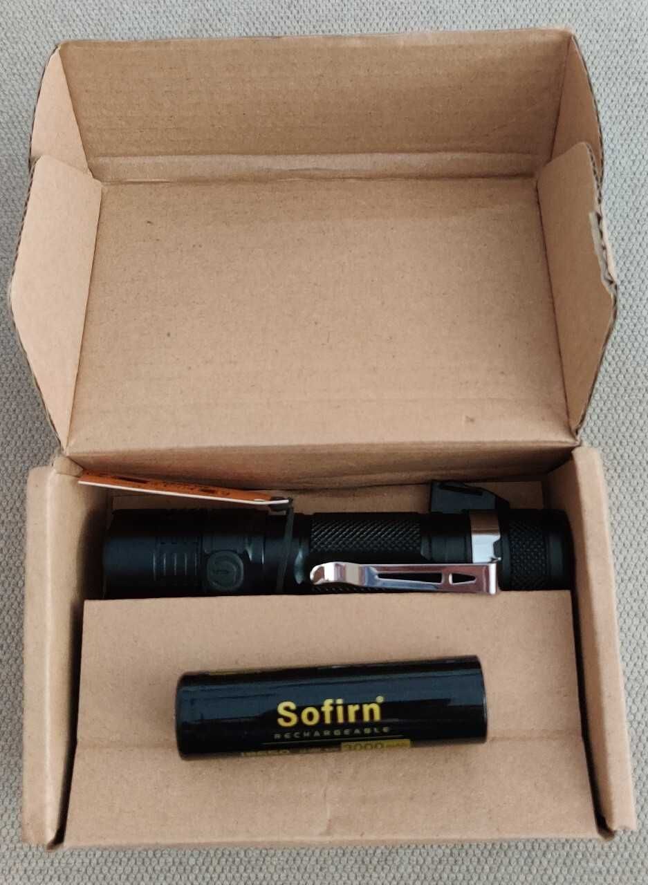 Sofirn S11 Оригинальный Фонарик XP-L2 6500K + АКБ 2200 mAh Фонарь