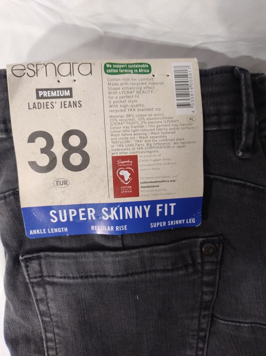 Spodnie damskie r 38 super skinny fit