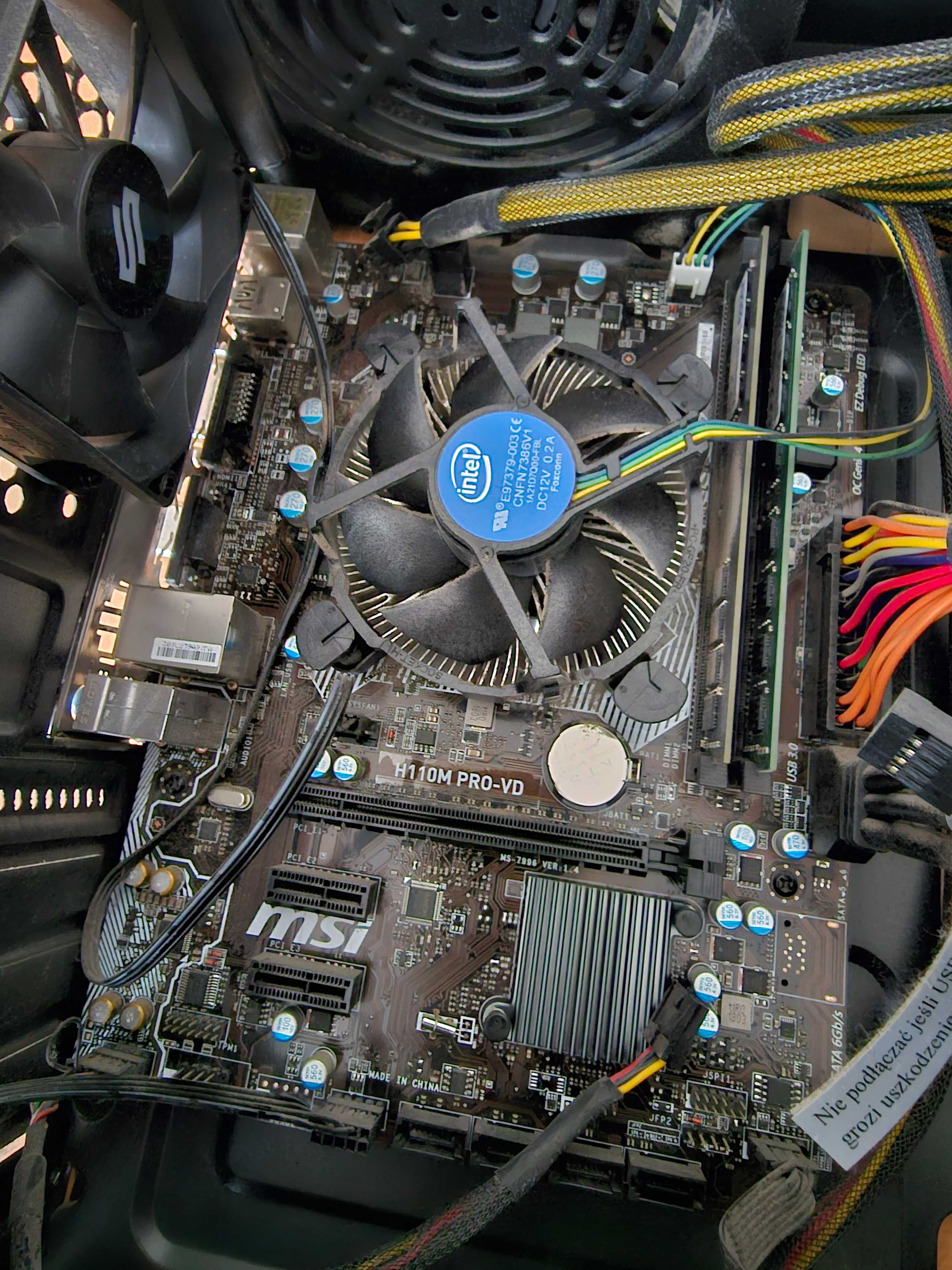 Komputer stacjonarny Intel Płyta MSI 8GB RAM - bez dysku