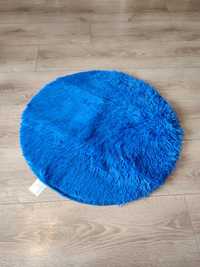 Nowy niebieski dywan okrągły 60 cm