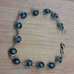 Pulseira com pedras azuis olho turco