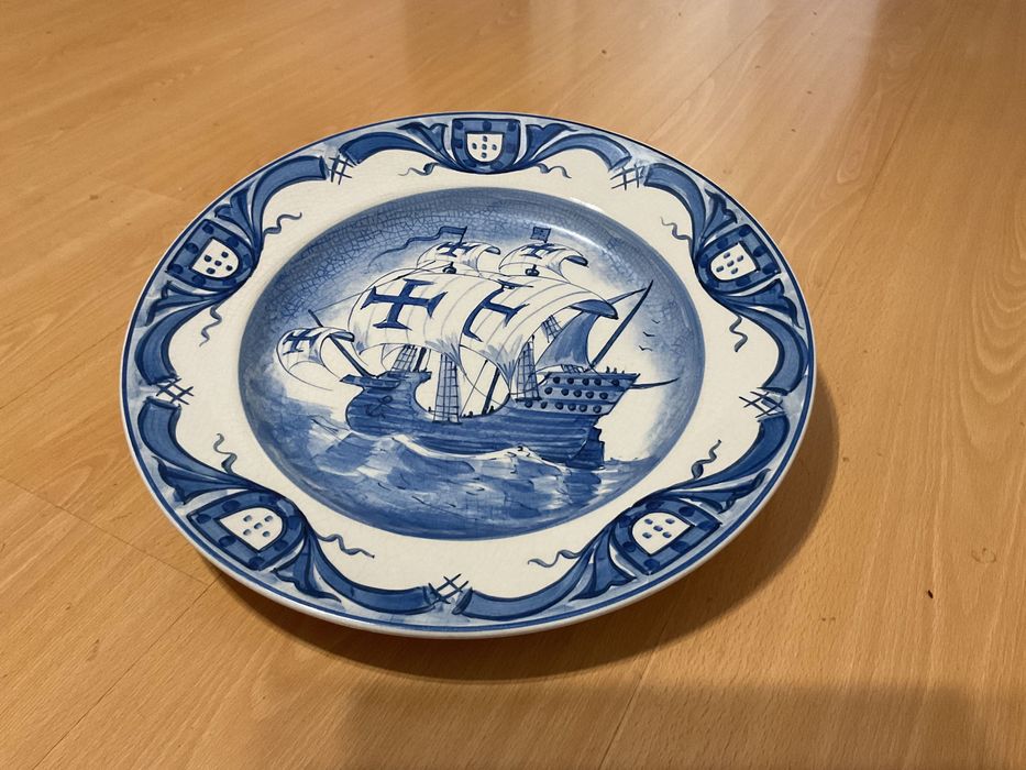 Prato decorativo caravela portuguesa