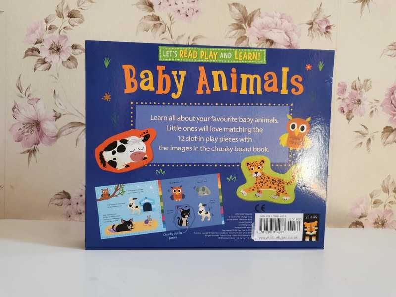 Książka Puzzle Baby Animals Angielski dla dzieci Book
