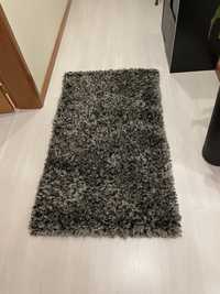 Carpete Cinza/Preta 150 x 80 cm