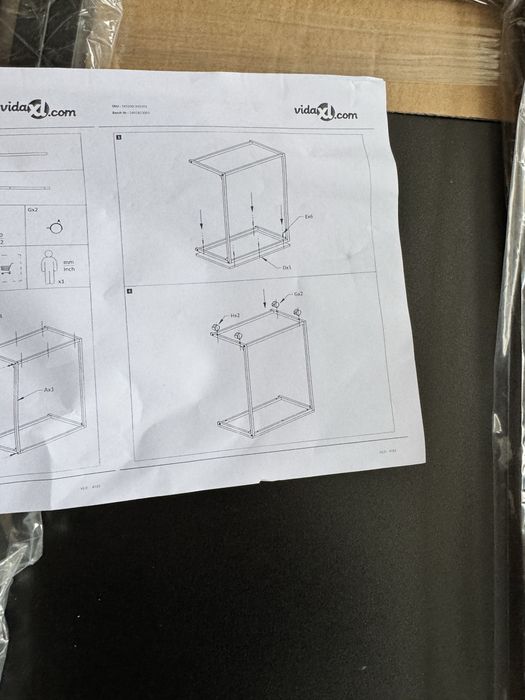 Stolik boczny na kółkach, czarny, 55x35x70 cm