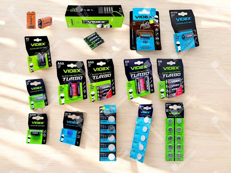 Батарейки лужні літієві сольові повітряно-цинкові