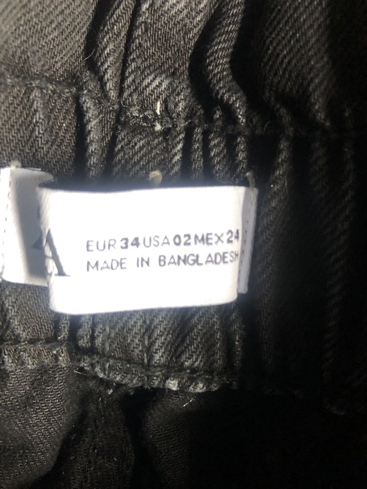 Spodnie szorty wiazane w pasie 34 zara jeans