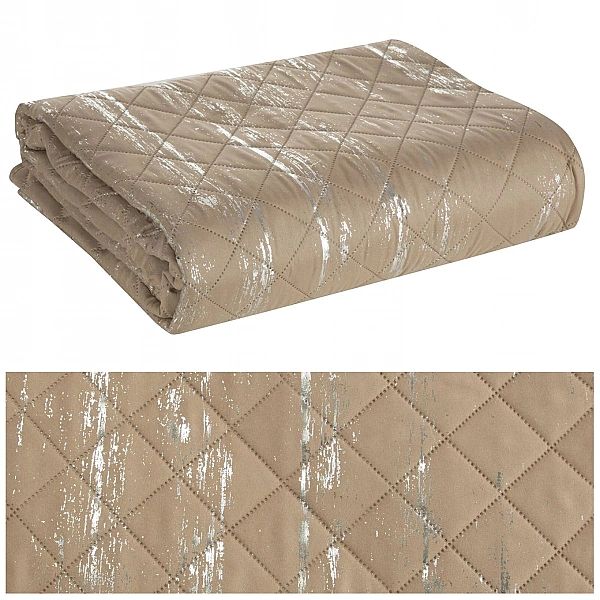 Narzuta 170x210 PIKOWANA na łóżko dekoracyjna stylowa z nadrukiem BLIN