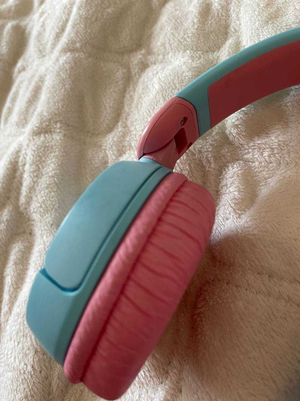 Навушники JBL (Б/У в чудовому стані в синьо рожевому кольорі).