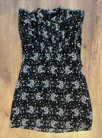 Letnia zwiewna sukienka H&M r. 40/L, czarna sukienka