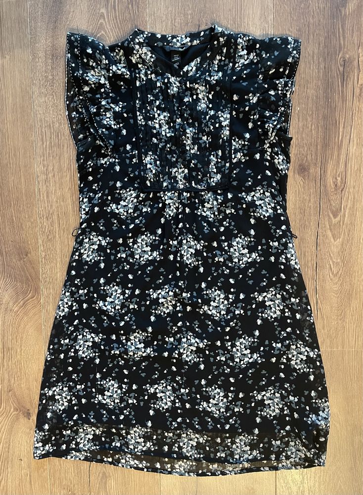 Letnia zwiewna sukienka H&M r. 40/L, czarna sukienka