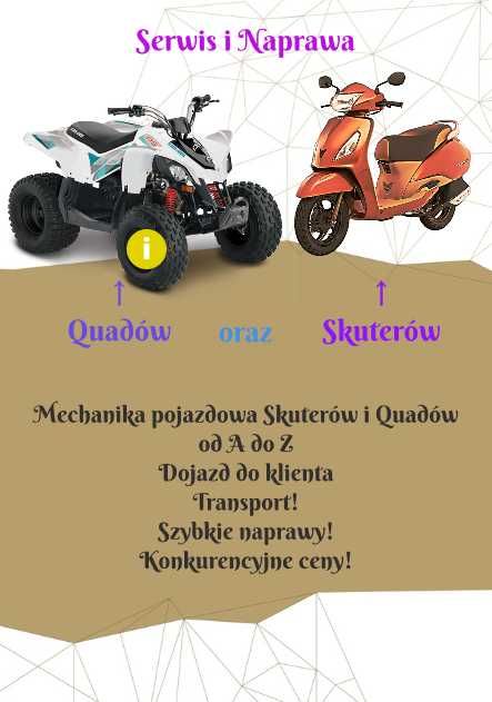 Serwis Naprawa Chińskich Skuterów Quadów Mechanik TRANSPORT!