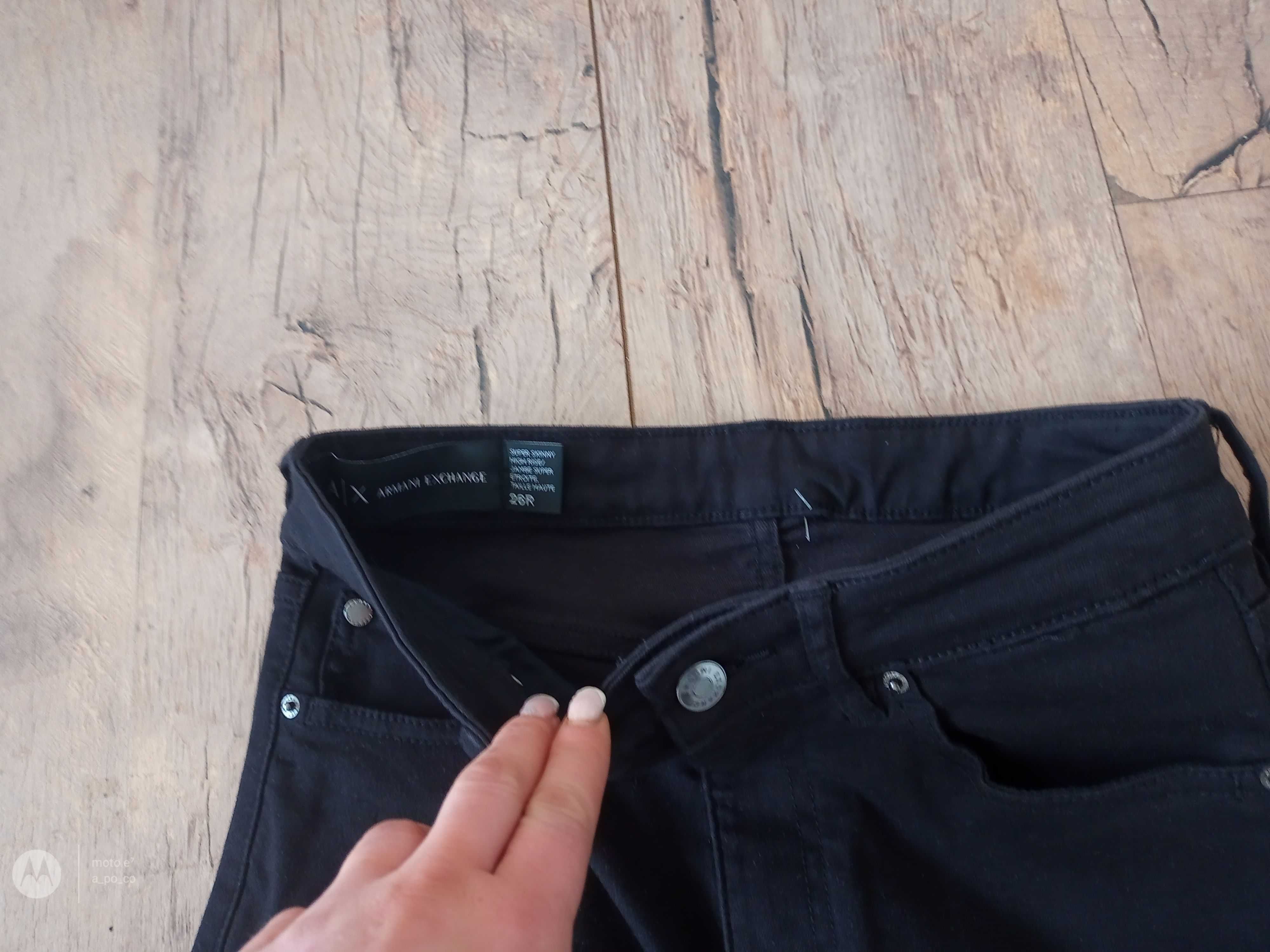Czarne spodnie AX Emporio Armani 26 S nowe