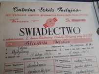 PZPR stare świadectwo szkolne