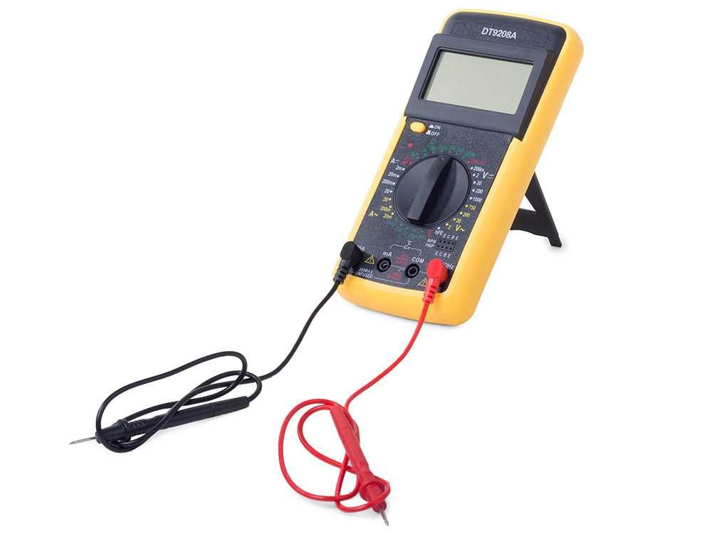 Miernik CYFROWY LCD MULTIMETR Prądu Pomiar Temperatury DT9208A SONDA