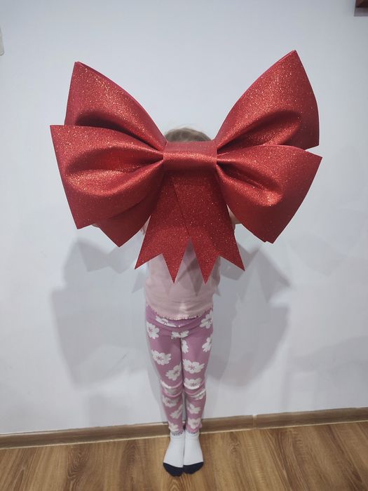 Duża ogromna kokarda z papieru piankowego handmade