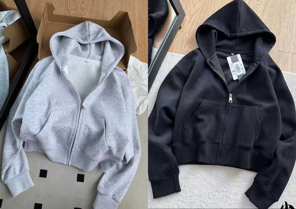 Жіноча тепла зіпка кофта на змійці вкорочене худі НА ФЛІСІ з капюшоном