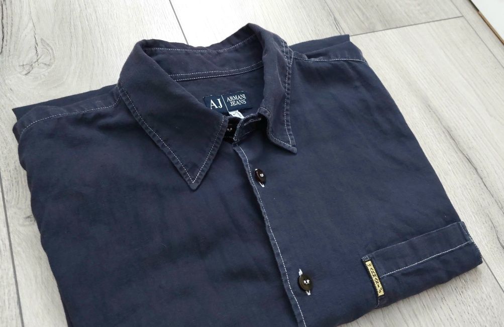 Koszula Giorgio Armani Jeans Rozmiar L krótki rękaw bawełna