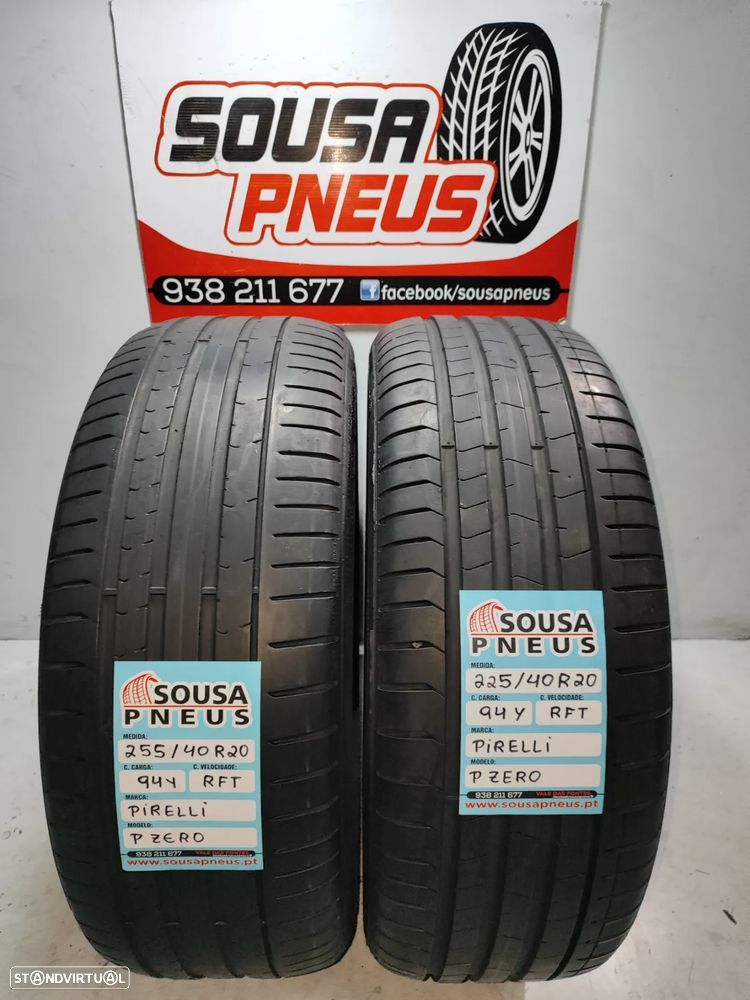 2 pneus semi novos pirelli rft  225-40r20 oferta dos portes
