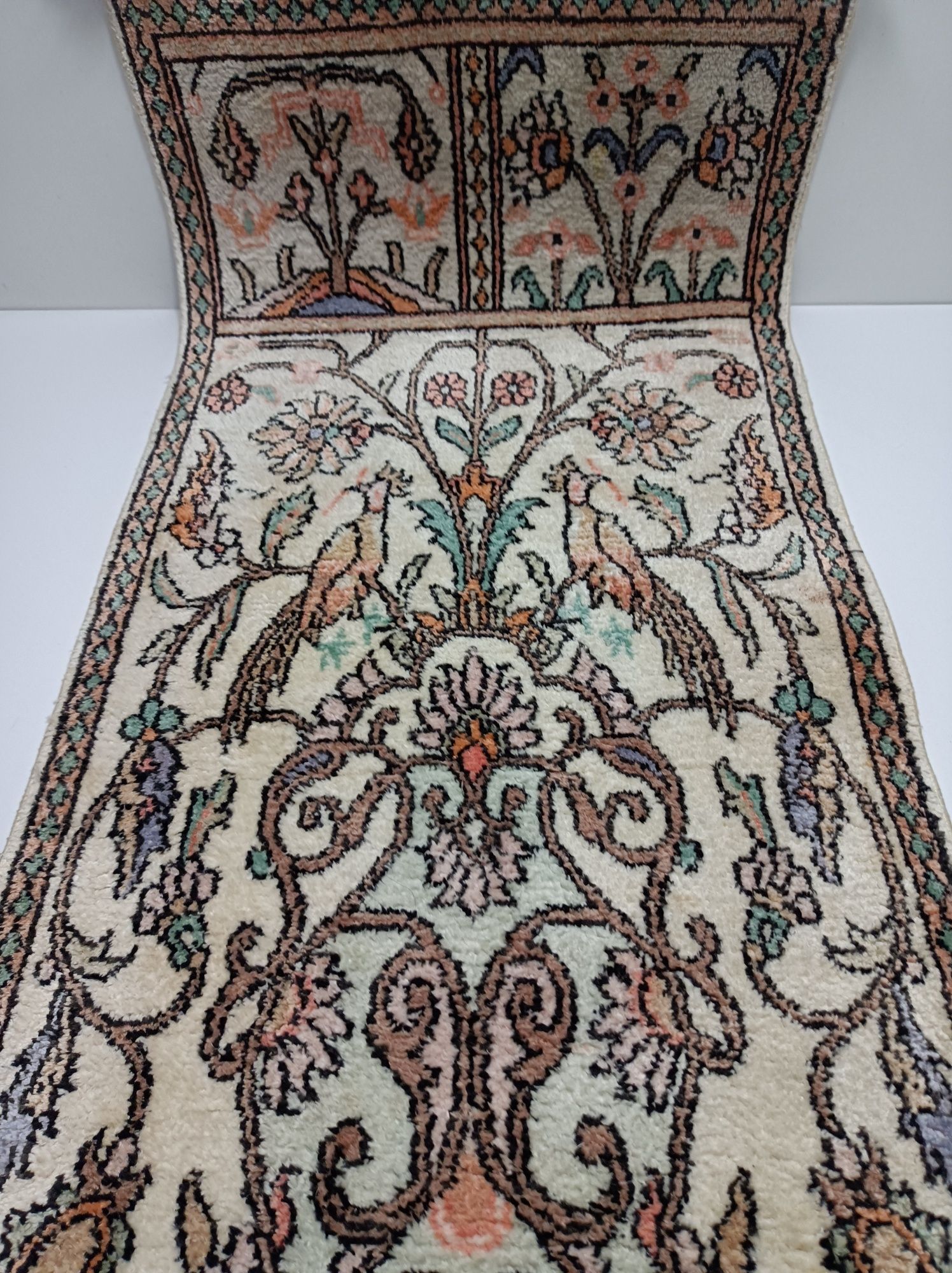 Perski wzór ,drzewo życia .Kaszmir z pawiami.Chodnik .Kilim.Antyk.