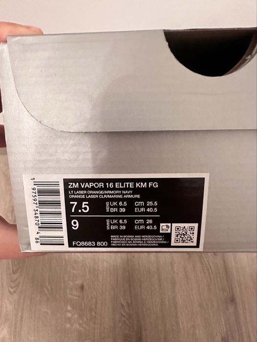 Бутсы Nike Mercurial Vapor 16 40, 40.5