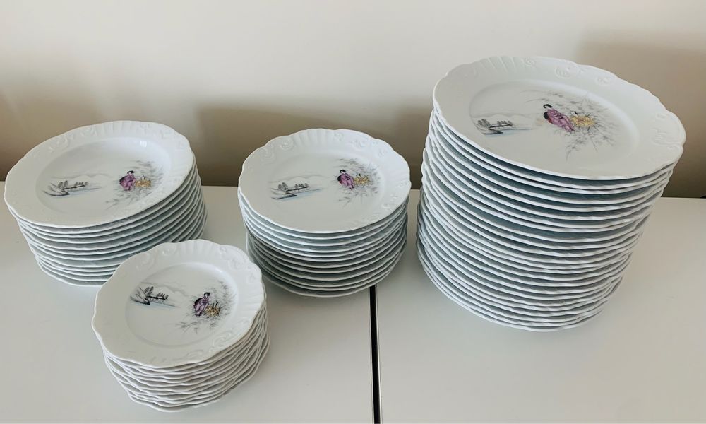 Serviço de jantar porcelana vista alegre estilo japones
