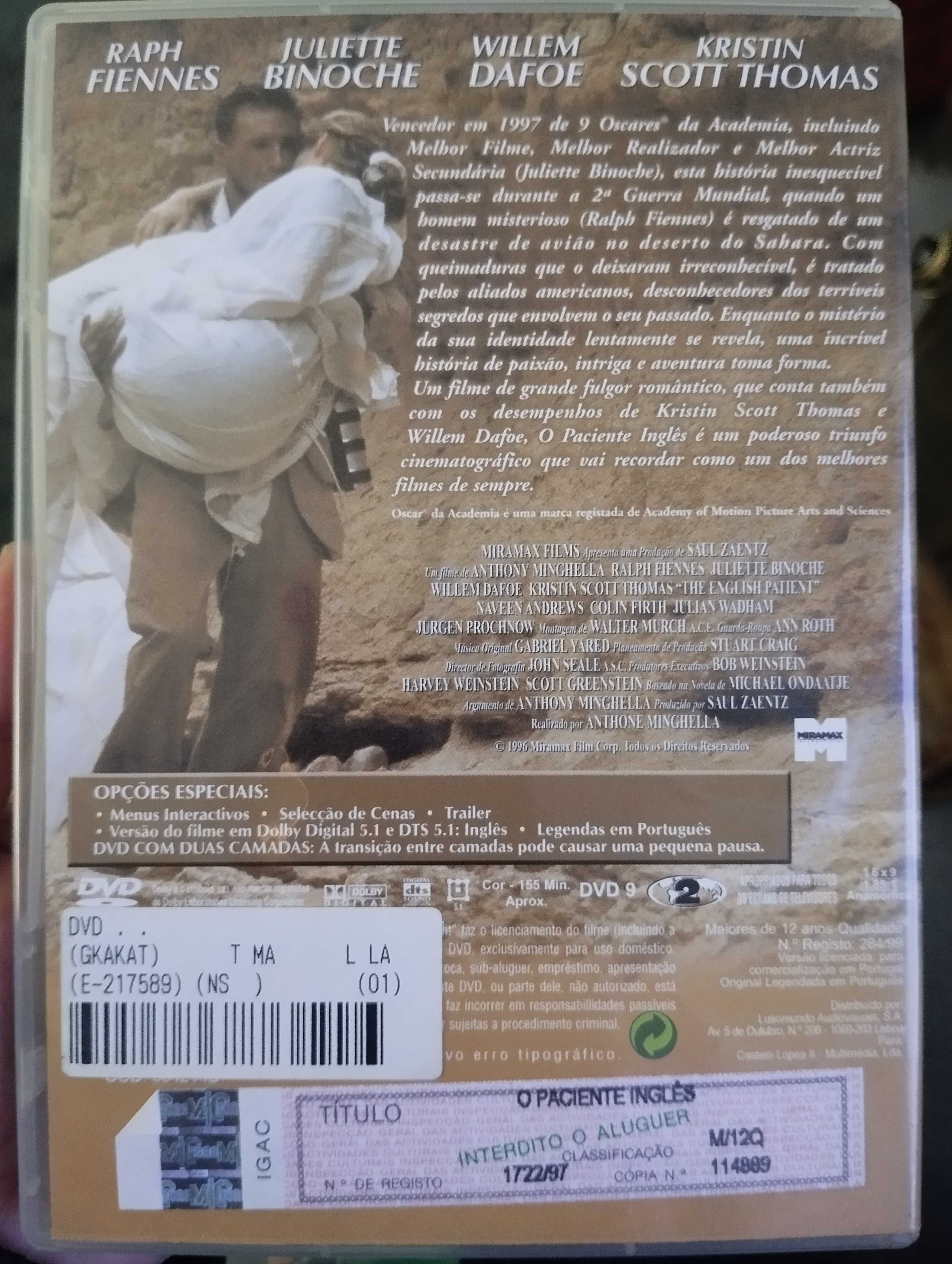 DVD O Paciente Inglês - The English Patient