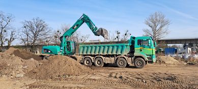 Transport i sprzedaż kruszyw wywrotka 18t piasek humus kamien beton