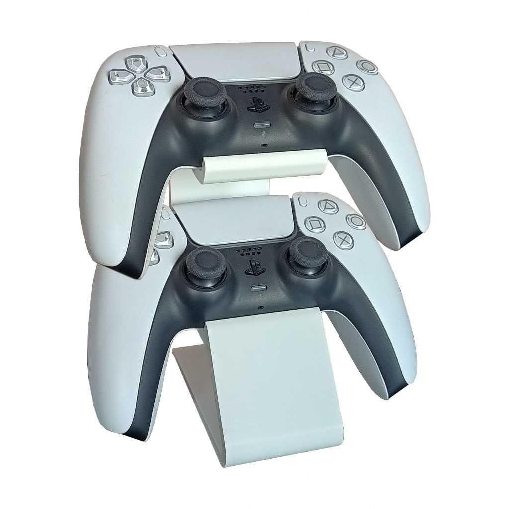 Podstawka stojak pod pad kontroler PS5 DualSense podwójny biały