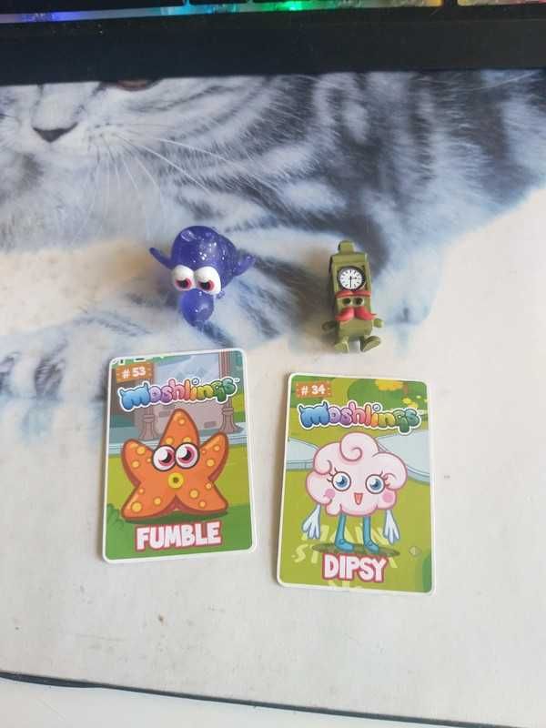 2 figurki Moshi Monsters + 2 karty