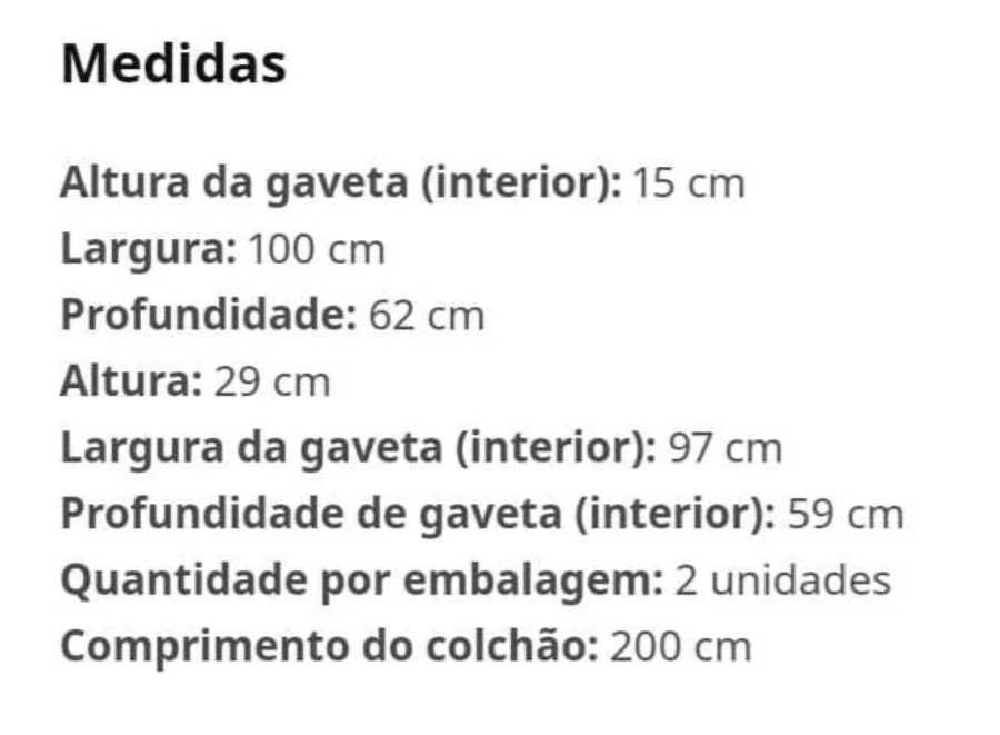 Gavetas arrumação cama MALM ikea - Lisboa