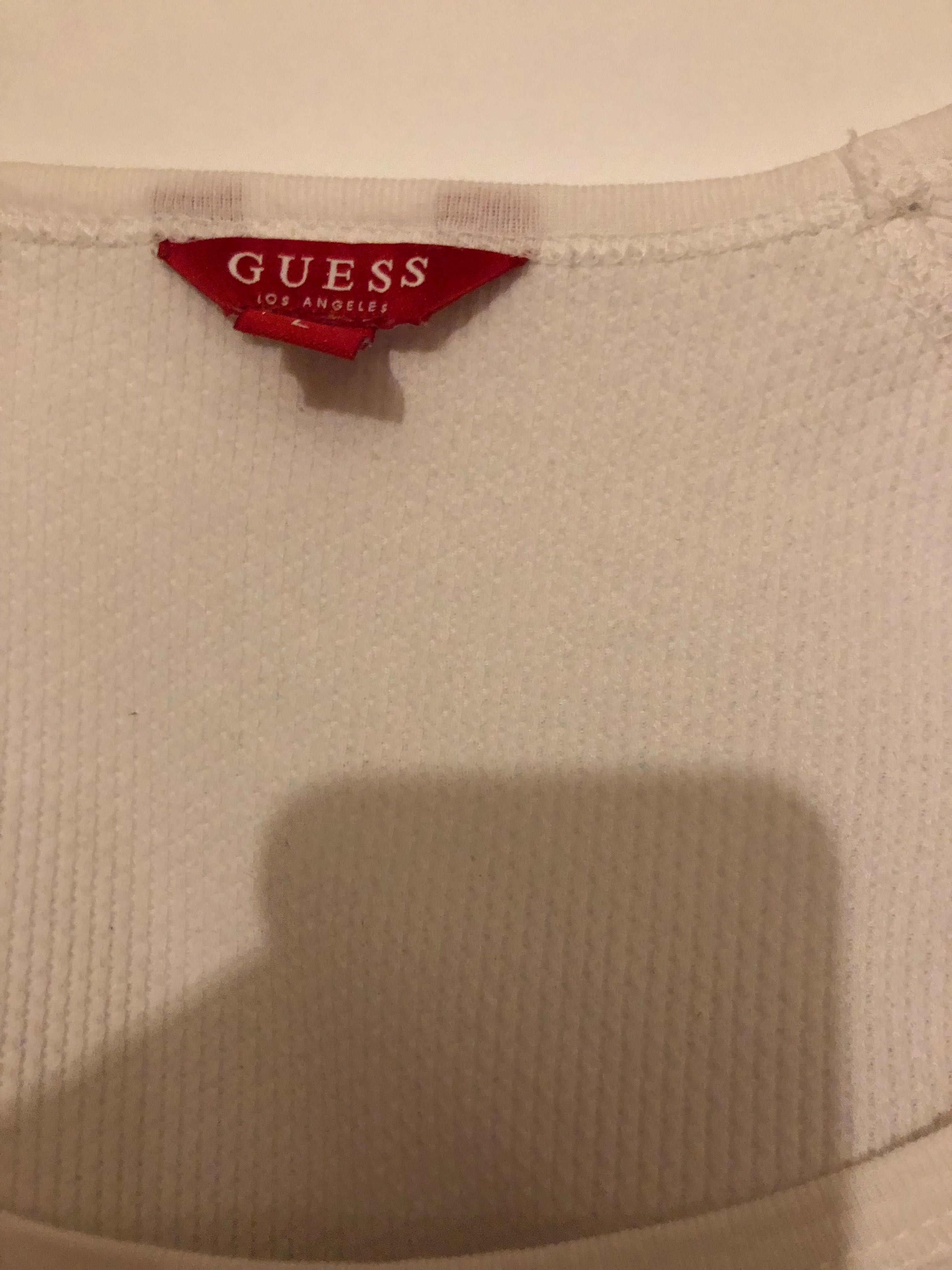 Bluzka biała tshirt Guess