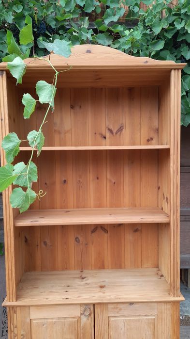 Biblioteczka drewniana  w stylu skandynawskim, jasna sosna naturalna,