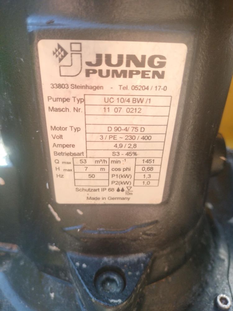 Pompa do fekaliów Jung Pumpen Compli 1010/4BW/5