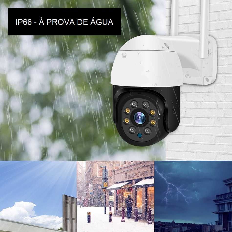 Câmara Vigilância WiFi • 3MP 1080P • Rotativa Exterior • WIFI •  NOVO