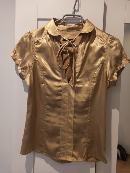 Bluzka złota elegancka, rozmiar S