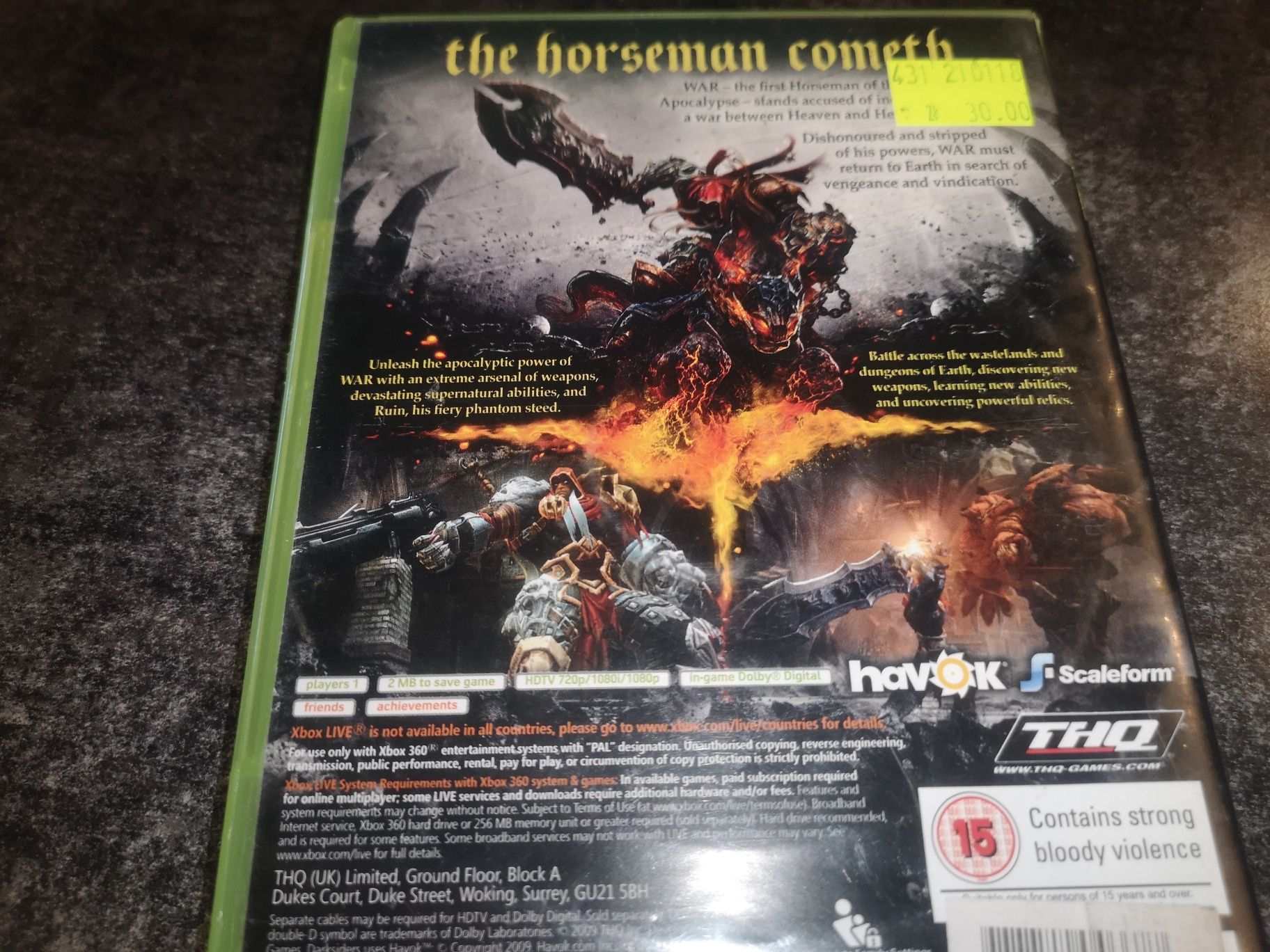 Darksiders XBOX 360 gra (stan bdb) gwarancja Sklep Ursus