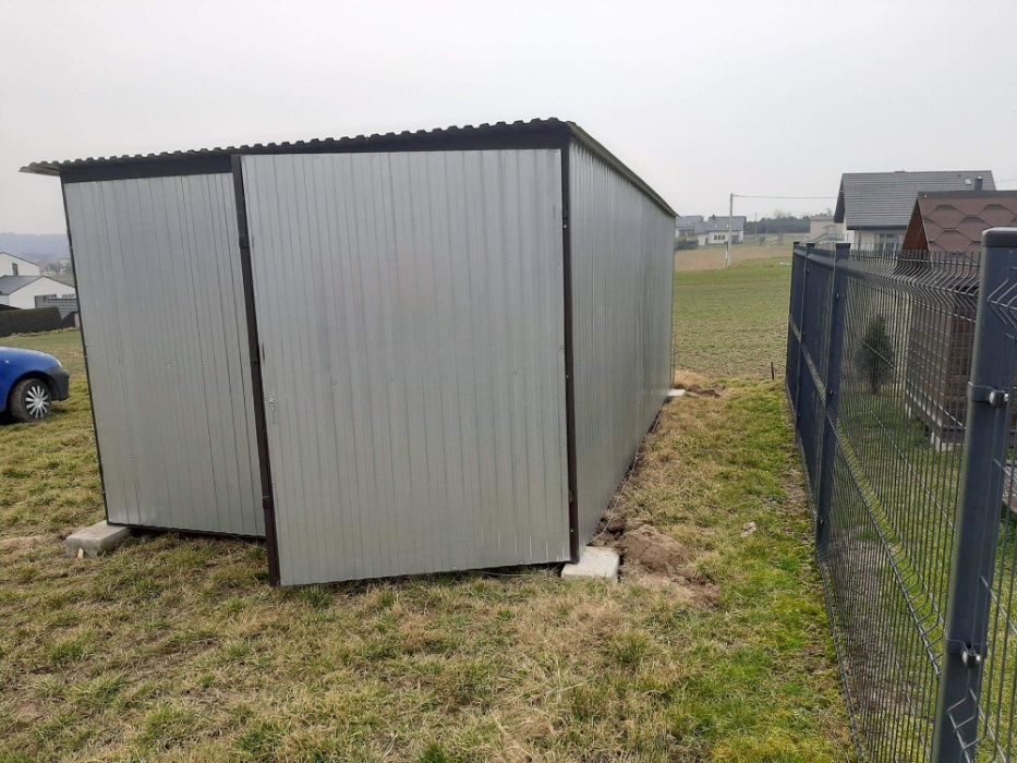 Garaż blaszany 3x5m 2X3 Blaszaki 4x5 6x5 6X6 Magazyn Garaż blaszak 7x8