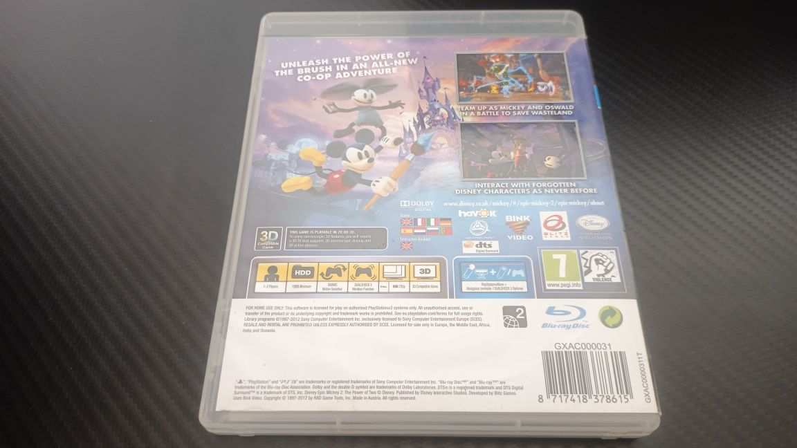 PS3 Epic Mickey 2 The Power of Two
